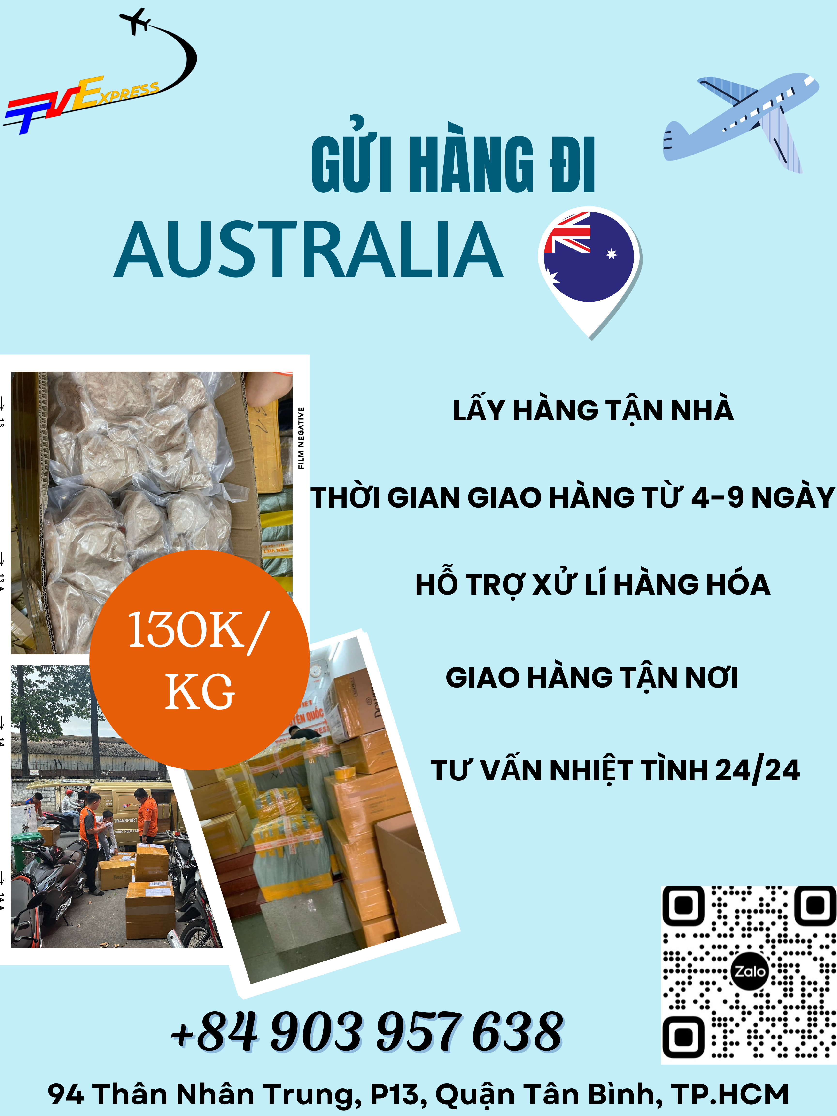 Gửi hàng đi Úc- Tiến Việt Express